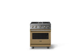 30"W. Open Burner Gas Range (Finish: Golden Hour, Trim: Brushed Brass, Fuel: Propane)