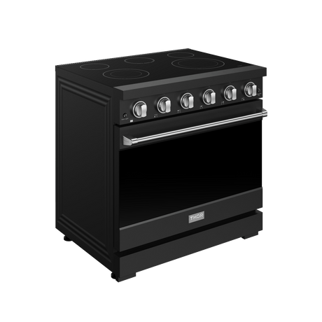 36 Inch Professional Electric Range In Black/stainless Steel  Gordon Ramsay Series