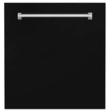 ZLINE 24" Monument Dishwasher Panel with Traditional Handle and Color Options (DPMT-24) [Color: Black Matte]