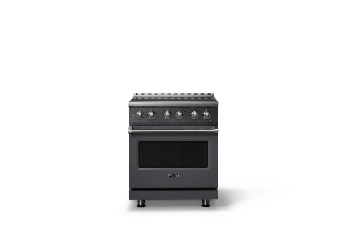 30"W. Induction Range (Finish: Cast Black, Trim: Polished Chrome)