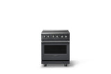 30"W. Induction Range (Finish: Cast Black, Trim: Polished Chrome)