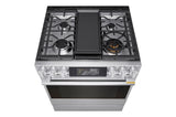 LG SIGNATURE 6.3 cu. ft. Single Oven Gas Slide-in Range with Dynamic Probake Convection® , Air Fry, Air Sous Vide, Roast, and Pizza mode