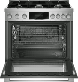 800 Series, Dual fuel freestanding range, 36'', Stainless steel