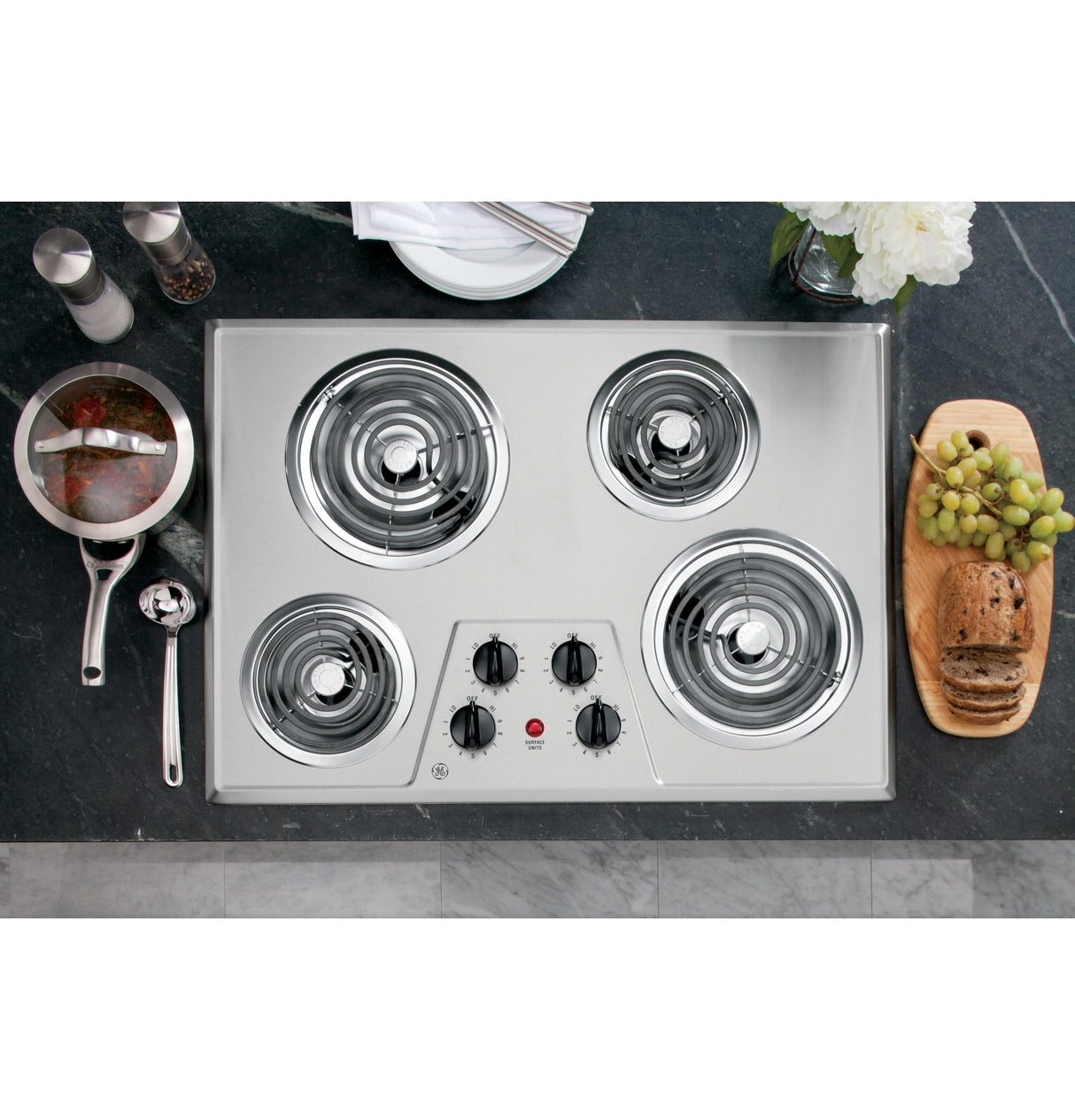 GE® 30" Built-In Electric Cooktop