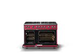 48"W. Sealed Burner Gas Range (Burner: 8b, Finish: Valentine, Trim: Polished Chrome, Fuel: Natural Gas)