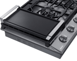 Transitional 30" Gas Cooktop, Silver Stainless Steel, Natural Gas/Liquid Propane
