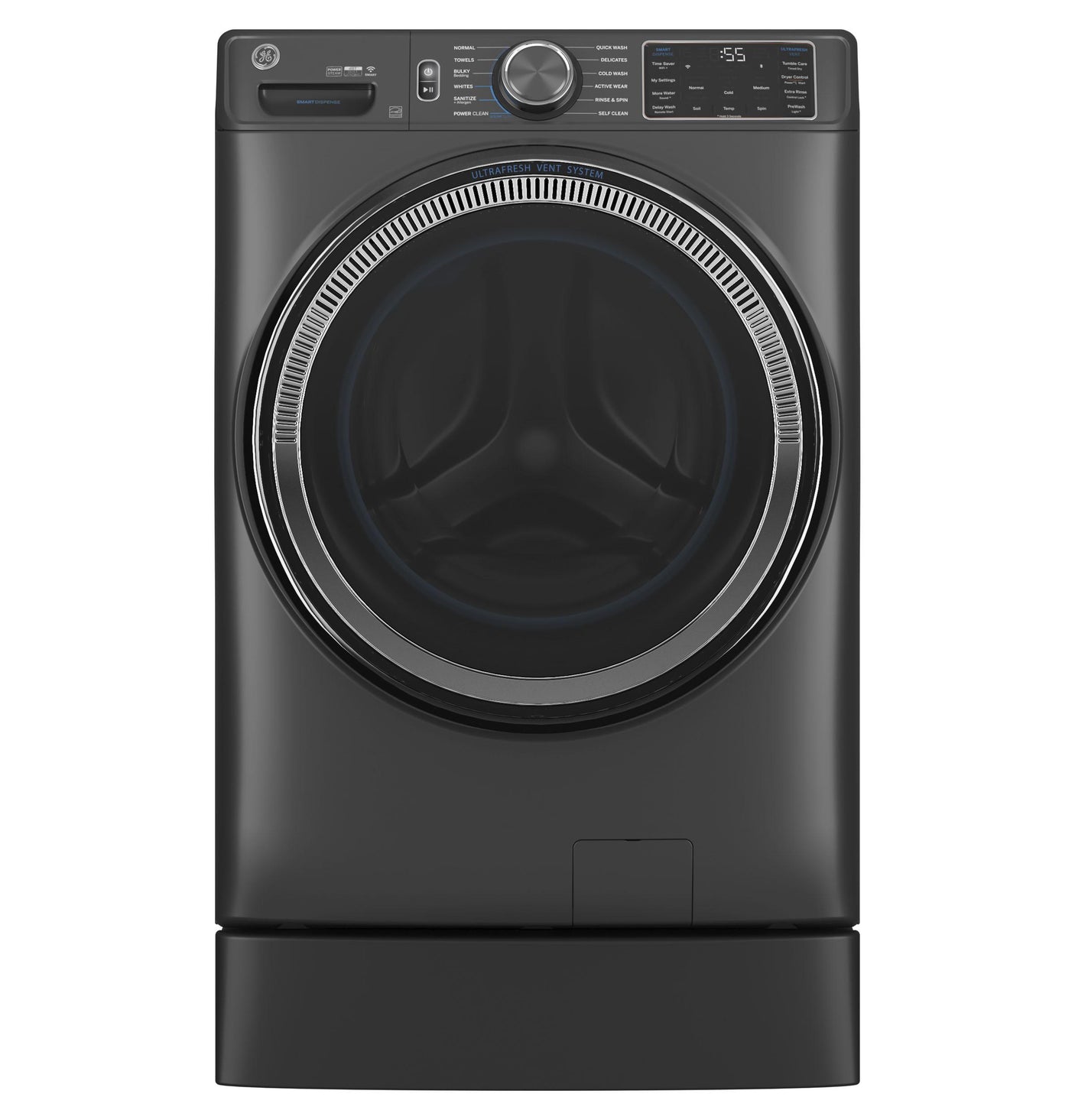 GE® ENERGY STAR® 5.0 cu. ft. Capacity Smart Front Load Steam Washer with SmartDispense™ UltraFresh Vent System with OdorBlock™ and Steam