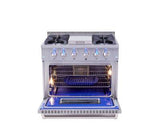 36 Inch Professional Gas Range With Griddle In Stainless Steel