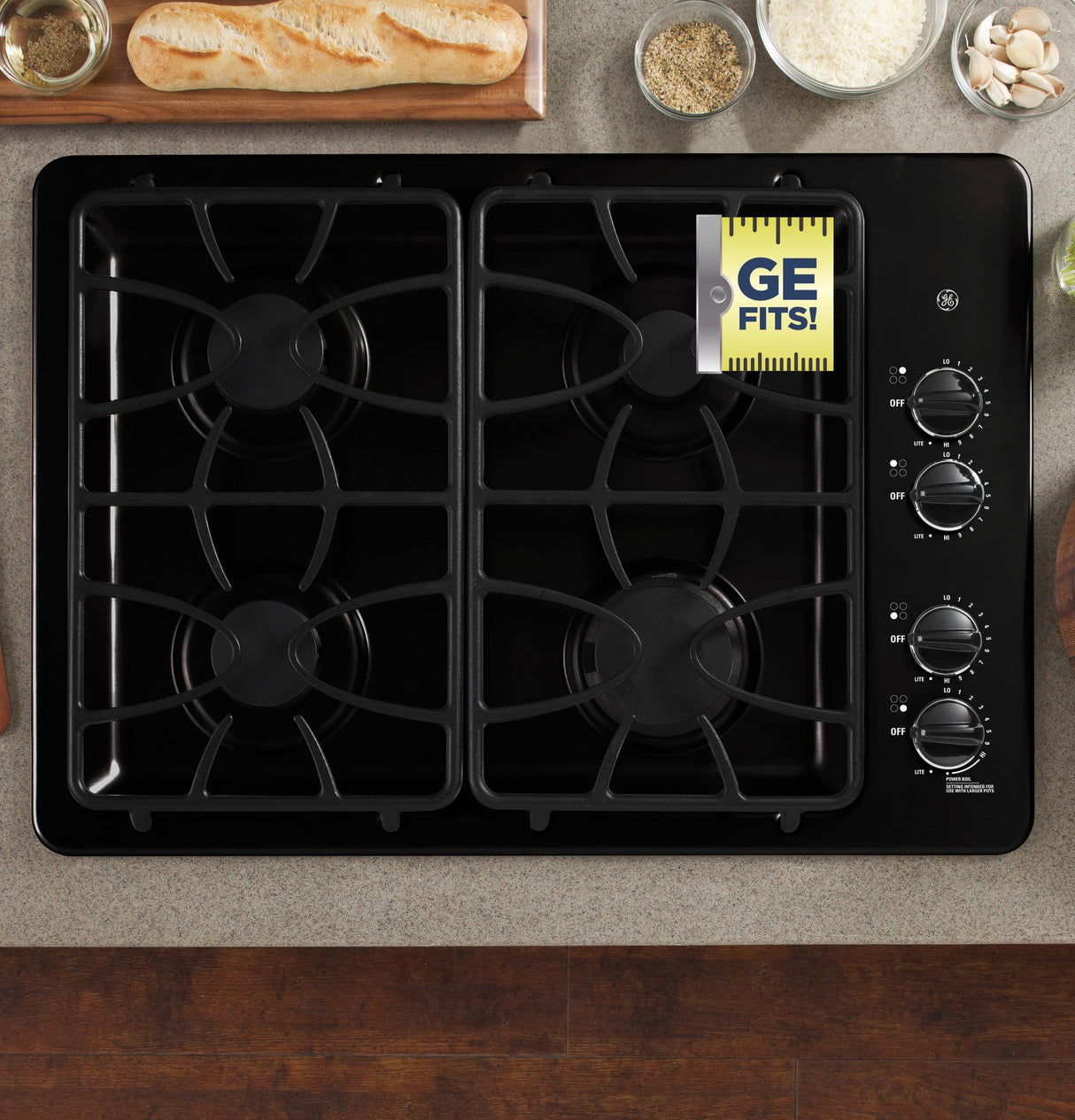 GE® 30" Built-In Gas Cooktop