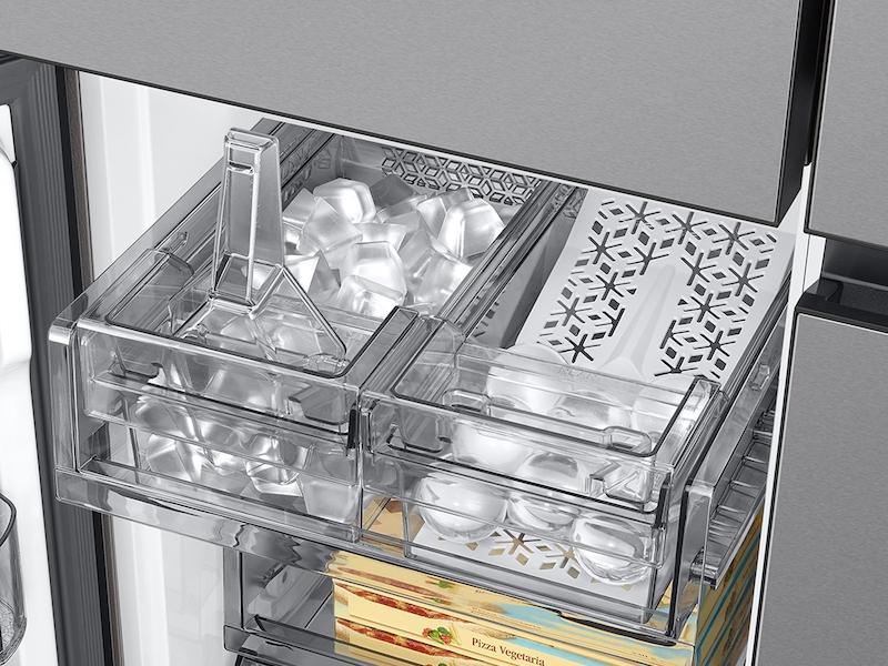 Bespoke 23 cu. ft. Counter Depth 4-Door French Door Refrigerator with AI Hybrid Cooling & Beverage Center™ in Stainless Steel