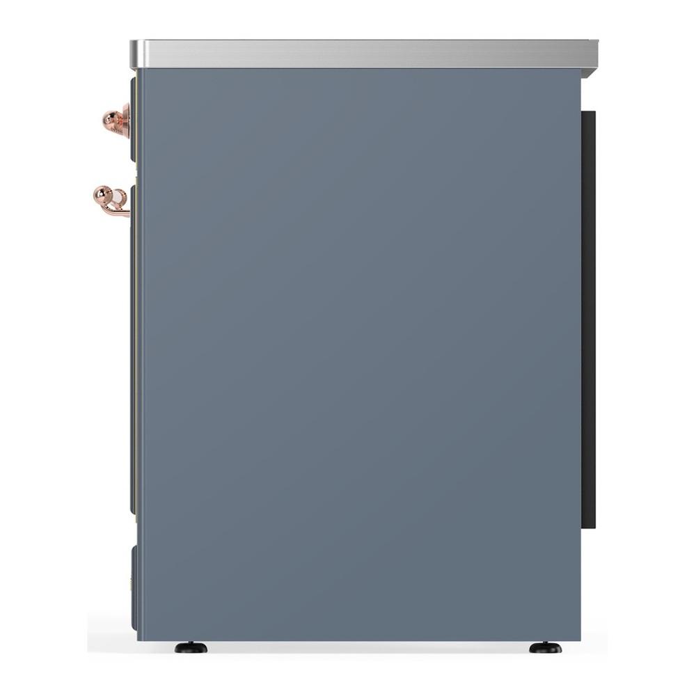ILVE UMIB30NR3BGP Majestic III 30 inch Induction Range with 4 Elements, 4 cu. ft. Oven Capacity (Triple Glass Door, Blue Grey, Copper)