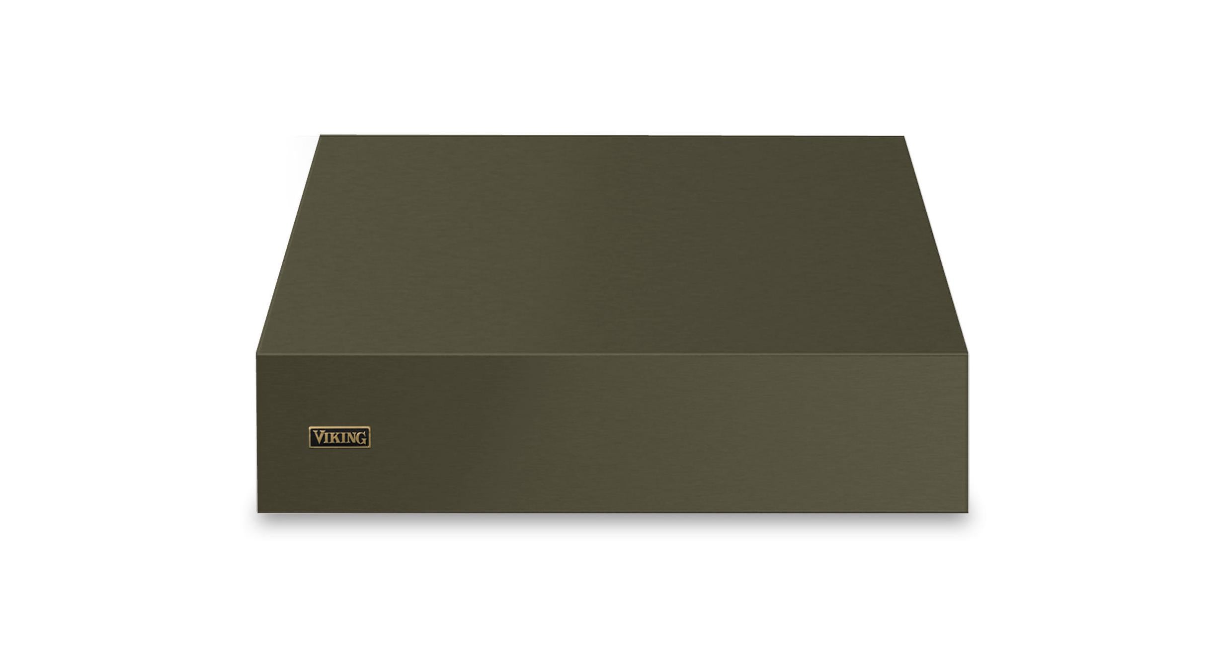 36"W. 18"H. Wall Hood (Finish: Martini, Trim: Brushed Brass)