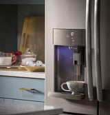 GE Profile™ Series ENERGY STAR® 22.2 Cu. Ft. Counter-Depth French-Door Refrigerator with Keurig® K-Cup® Brewing System