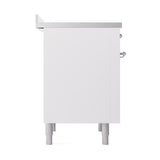 ILVE UNI366QNMPWHC Nostalgie II Noblesse 36 inch Induction Range (Solid Door, White, Chrome)