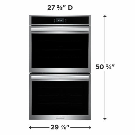 30" Double Electric Wall Oven with Total Convection
