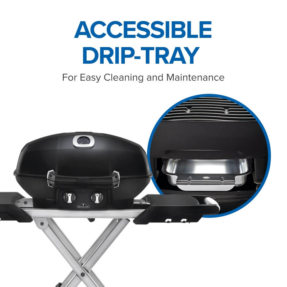 TravelQ PRO285X with Scissor Cart , Propane, Black