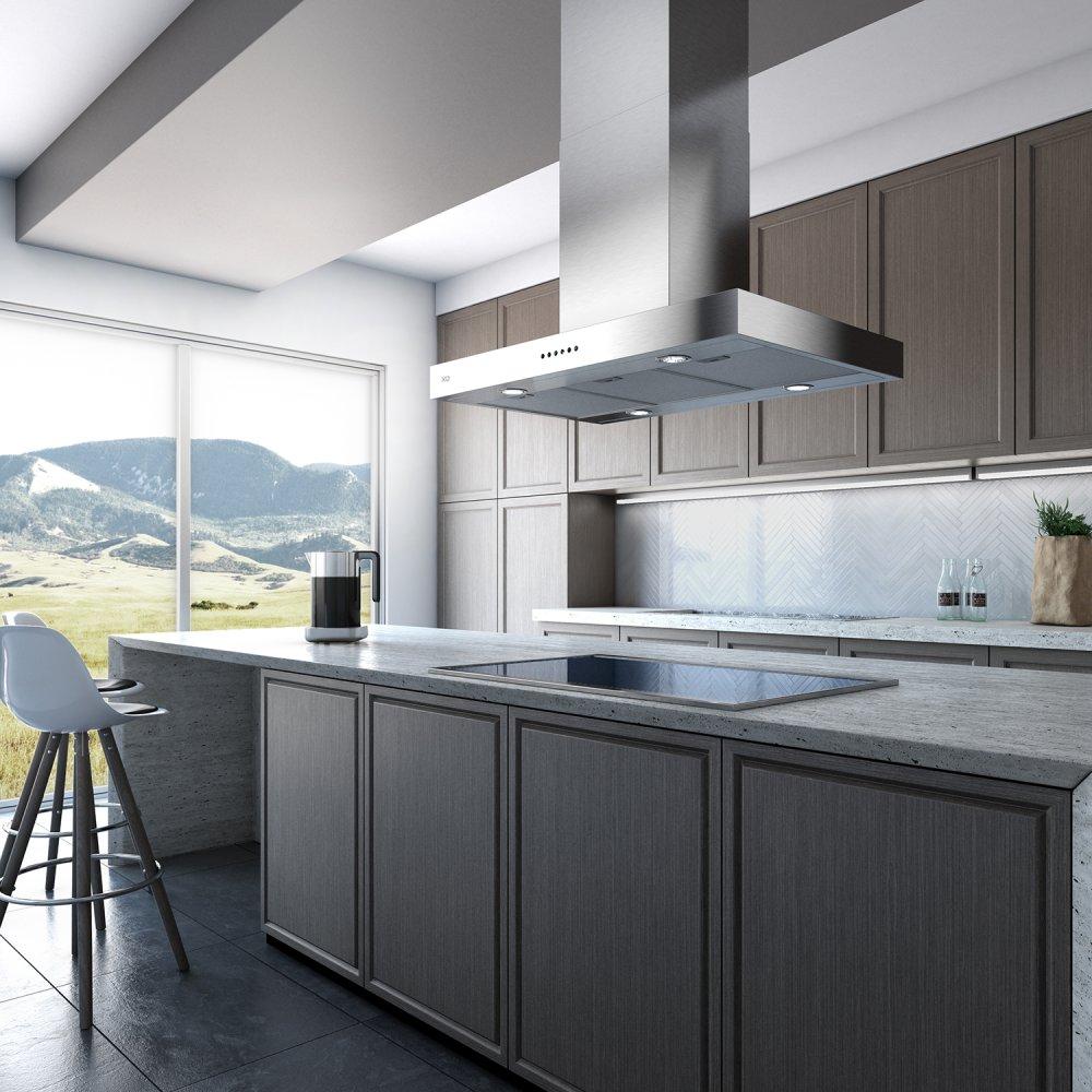Low Profile Island Hood 36in SS 395 CFM