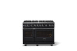 48"W. Sealed Burner Gas Range (Burner: 8b, Finish: Onyx, Trim: Polished Chrome, Fuel: Natural Gas)