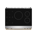 36 Inch Professional Induction Range With Tilt Panel Touch Control In Stainless Steel and Bronze  Gordon Ramsay Series