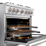 ZLINE 36 in. 5.2 cu. ft. Select Dual Fuel Range with 6 Burner Gas Cooktop and Electric Convection Oven in DuraSnow' Stainless Steel (HDRS-36)