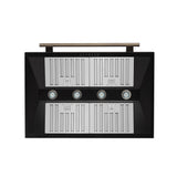 Forno Aria 36 Inch Wall-Mounted Range Hood in Black