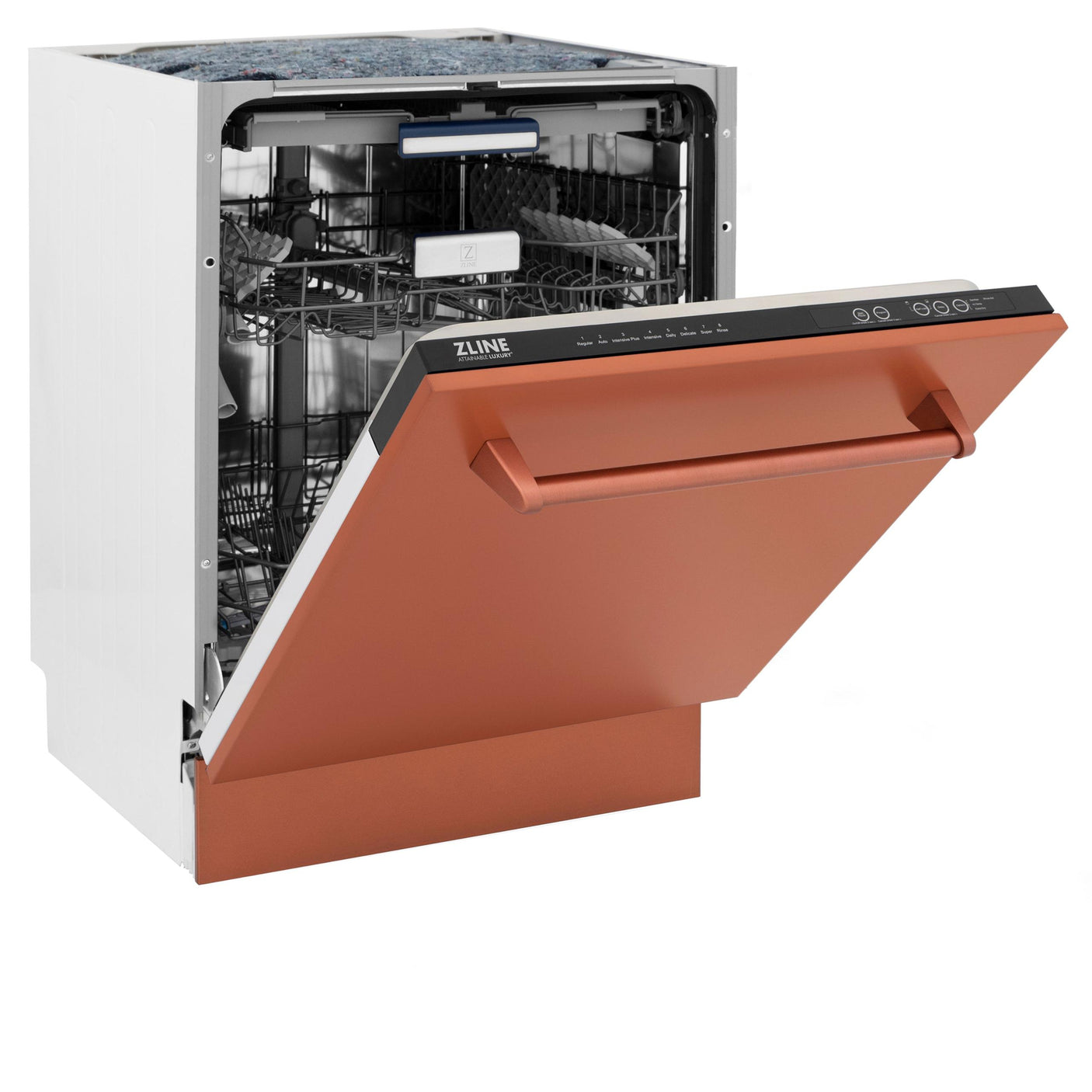 ZLINE 24" Tallac Series 3rd Rack Dishwasher with Traditional Handle, 51dBa (DWV-24) [Color: Copper]