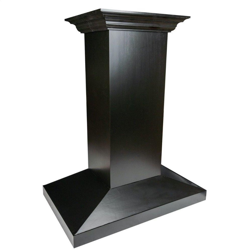 ZLINE 42 in. Wooden Island Mount Range Hood in Black - Includes Remote Motor