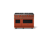 48"W. Sealed Burner Gas Range (Burner: 8b, Finish: Spiced Cider, Trim: Brushed Brass, Fuel: Propane)
