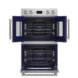 Forno Gallico 30-Inch Electric French Door Double Oven, Stainless Steel, Convection Cooking, Touch Control Panel, Self-Cleaning Function