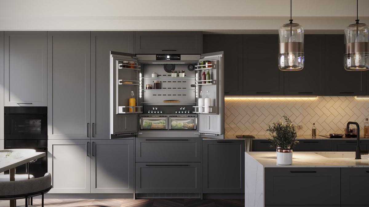 Fully Integrated Bottom Freezer Refrigerator with BioFresh