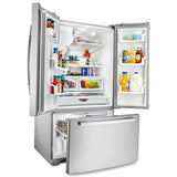 36-inch French Door Bottom-Freezer Refrigerator with Fast Cool Option - black