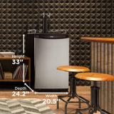 Danby 5.4 cu. ft. Dual-Tap Keg Cooler in Stainless Steel Look