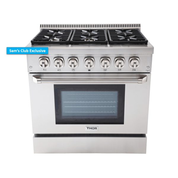 36 Inch Professional Dual Fuel Range In Stainless Steel