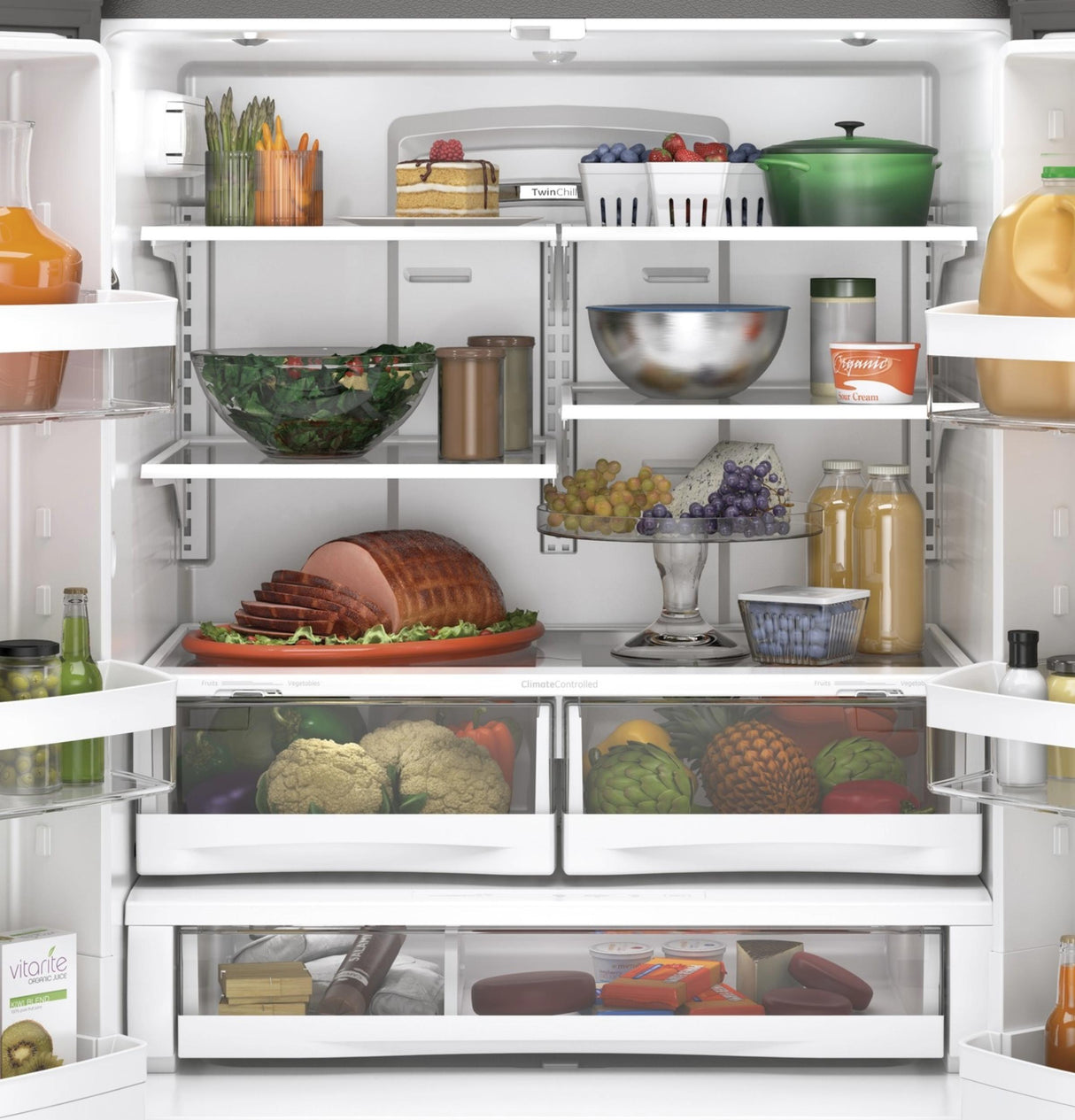 GE® ENERGY STAR® 28.7 Cu. Ft. Fingerprint Resistant French-Door Refrigerator