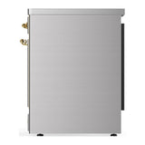 ILVE UMIB30QNR3SSG Majestic III 30 inch Induction Range with 4 Elements, 4 cu. ft. Oven Capacity (Solid Door, Stainless Steel, Brass)