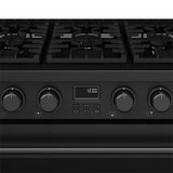 36 Inch Gas Range In Matte Black - Contemporary Professional