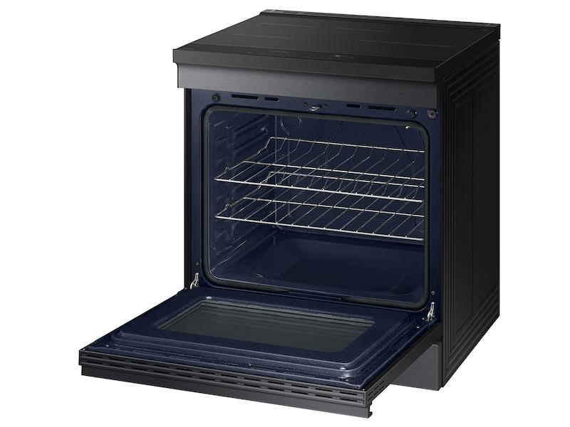 Bespoke 6.3 cu. ft. Smart Slide-In Induction Range with Anti-Scratch Glass Cooktop in Matte Black Steel