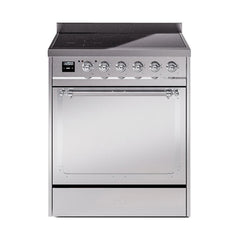 ILVE UNI304QNMPSSC Nostalgie II Noblesse 30 inch Induction Range (Solid Door, Stainless Steel, Chrome)