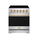 30 Inch Professional Electric Range With Precision Knob Control In Stainless Steel and Bronze  Gordon Ramsay Series