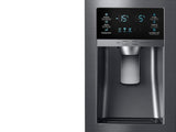 25 cu. ft. Large Capacity 4-Door French Door Refrigerator with External Water & Ice Dispenser in Black Stainless Steel