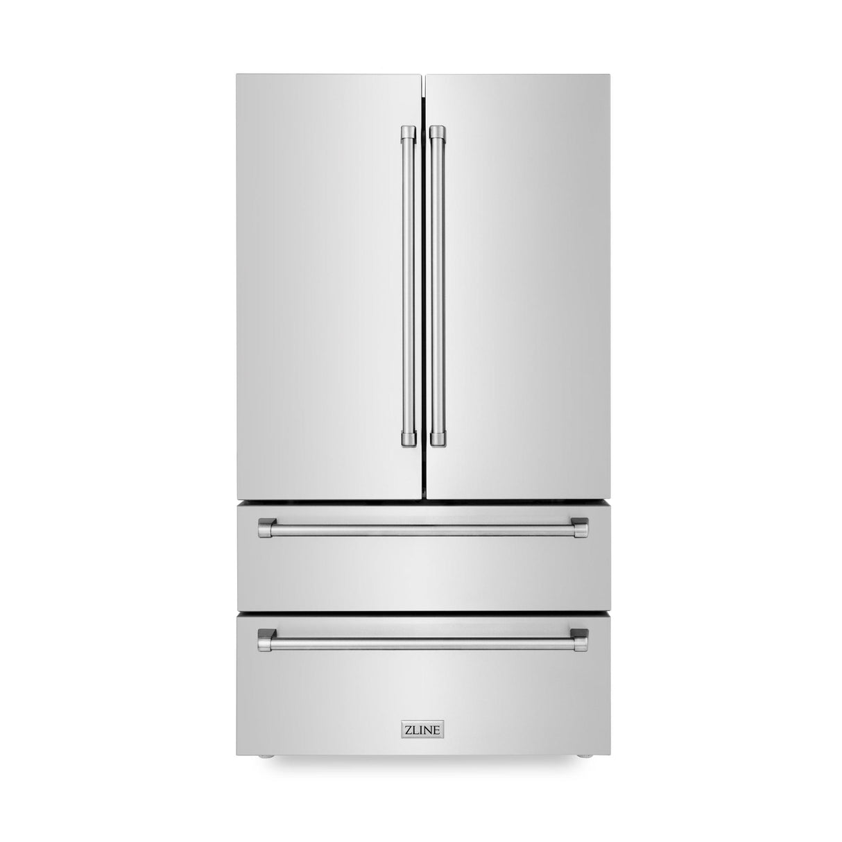 ZLINE 36" 22.5 cu. ft Freestanding French Door Refrigerator with Ice Maker in Fingerprint Resistant Stainless Steel (RFM-36) [Color: Black Stainless Steel]