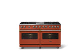 60"W.Dual Fuel Range (Finish: Spiced Cider, Trim: Polished Chrome, Fuel: Propane)
