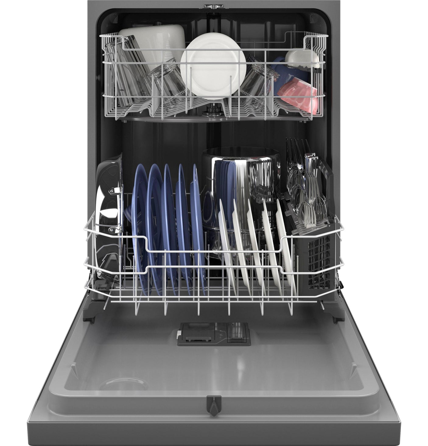 GE ENERGY STAR Front Control with Plastic Interior Dishwasher with Sanitize Cycle & Dry Boost