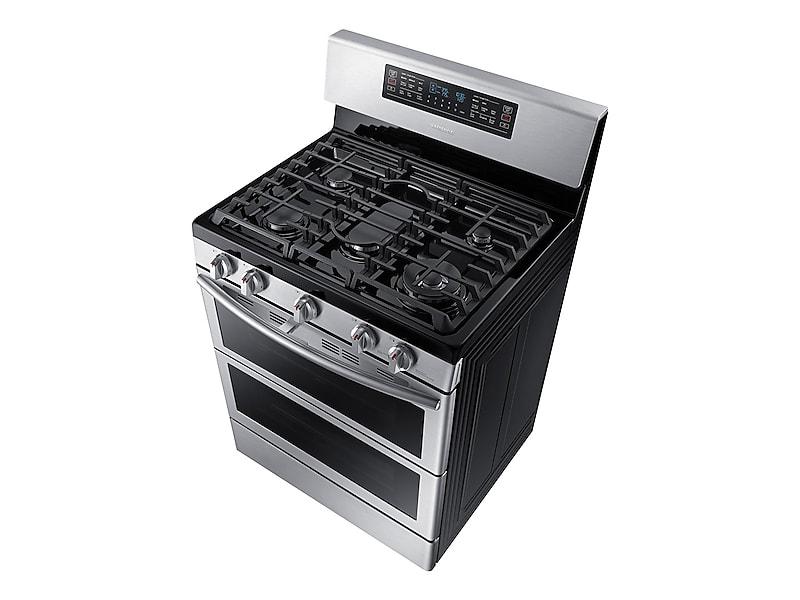 5.8 cu ft. Smart Freestanding Gas Range with Flex Duo™ & Dual Door in Stainless Steel