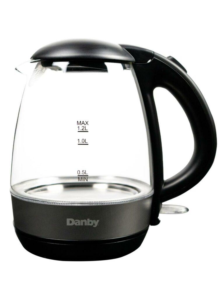 Danby 1.2L Glass Kettle in Black