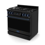 36 Inch Professional Lp Range With Tilt Panel Touch Control In Black/navy Blue Gordon Ramsay Series