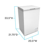 Avanti Garage Ready Chest Freezer - Platinum