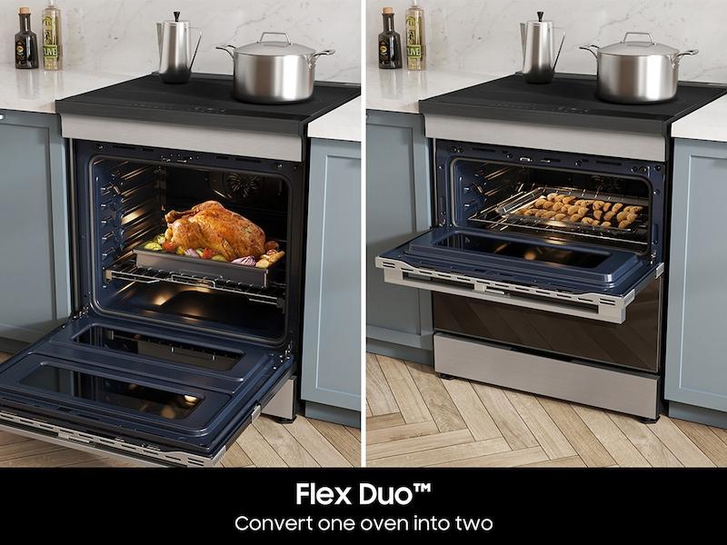 Bespoke Smart Slide-In Induction Range 6.3 cu. ft. with Flex Duo™ & Ambient Edge Lighting™ in Stainless Steel