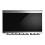 ILVE UMIB48QNR3EGB Majestic III 48 inch Induction Range with 6 Elements, 5.02 cu. ft. Total Oven Capacity (Solid Door, Emerald Green, Burnished)