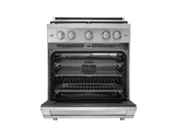 30" Gas Range, Silver Stainless Steel, Natural Gas